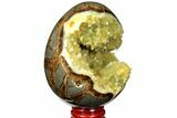 Calcite Crystal Filled Septarian Geode Egg - Utah #114318-1